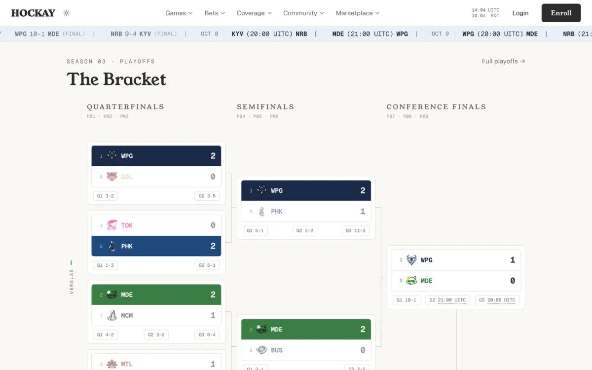 Hockay playoff bracket